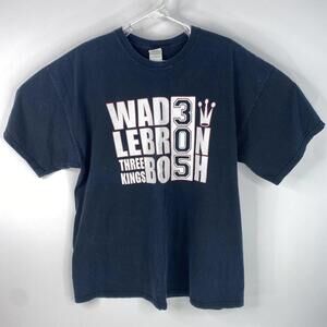 Miami Heat Mens Size 2Xl Lebron James Dwyane Wade Chris Bosh Three Kings Shirt